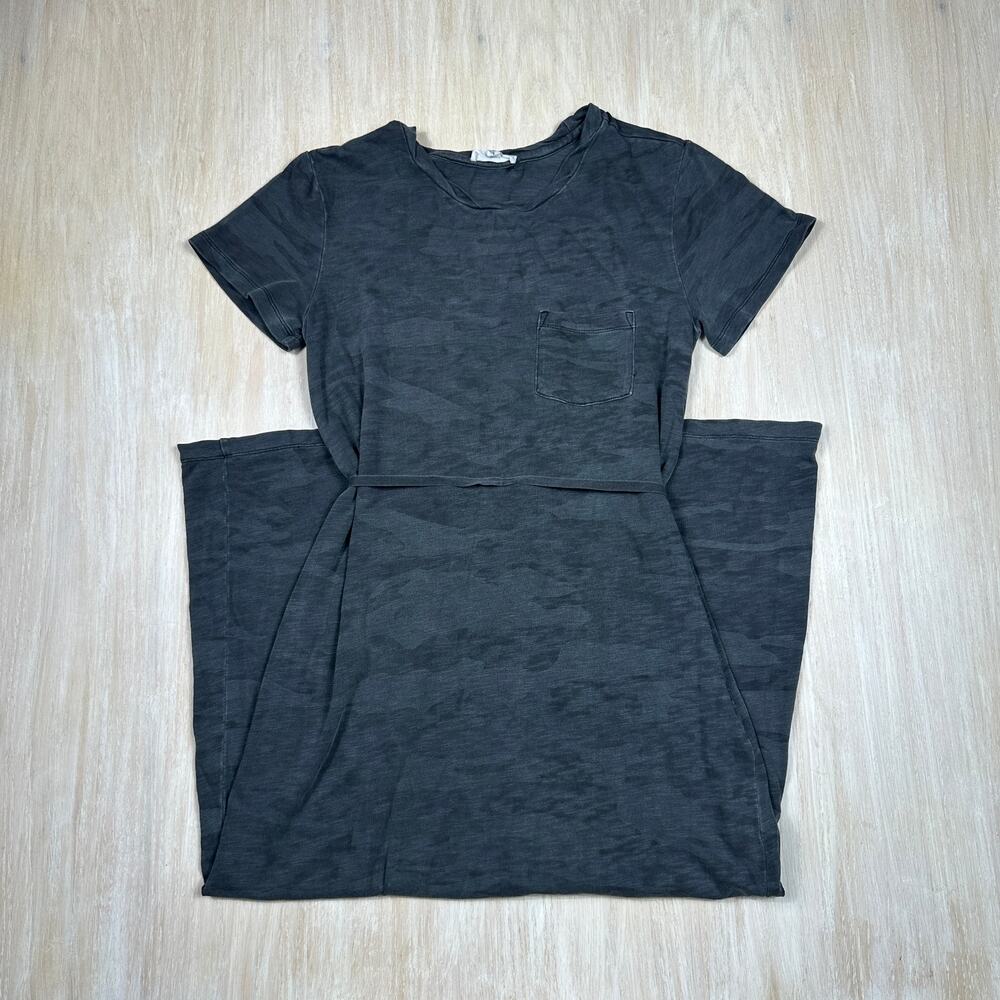 Splendid Gray T-Shirt Short Sleeve Casual Relaxed Everyday Midi Dress Medium